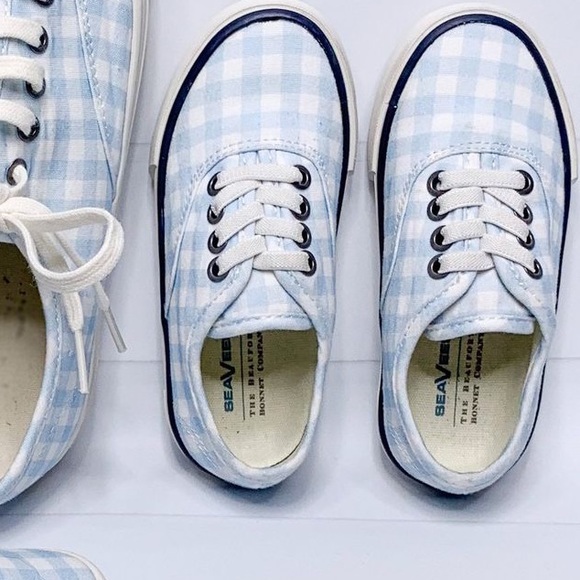 SeaVees Baja Shoes in Buckhead Blue Gingham for The Beaufort Bonnet Company NIB - Picture 2 of 9